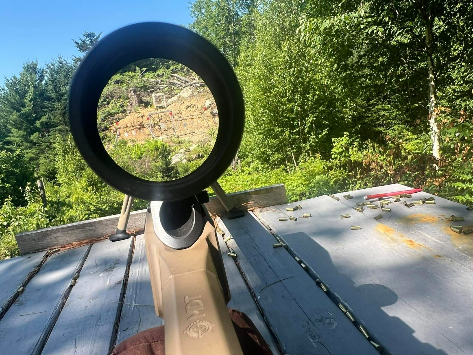 Down the rifle at the Long Gong range